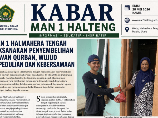 MAN 1 Halteng Laksanakan Penyembelihan Hewan Qurban
